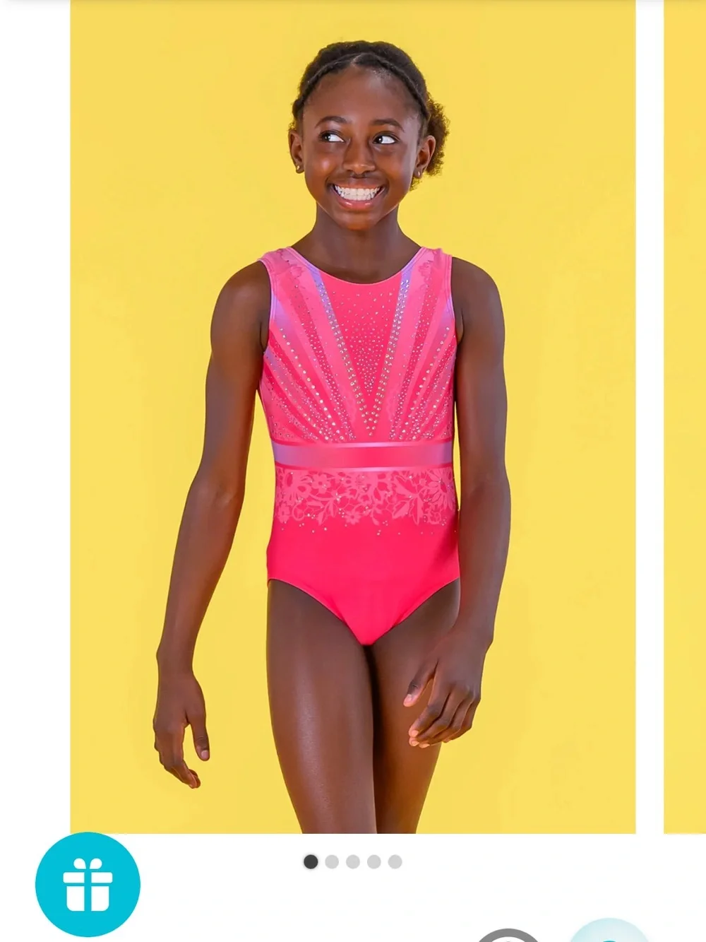 Pink Perfection Crystal-Embellished Girls' Dance Leotard